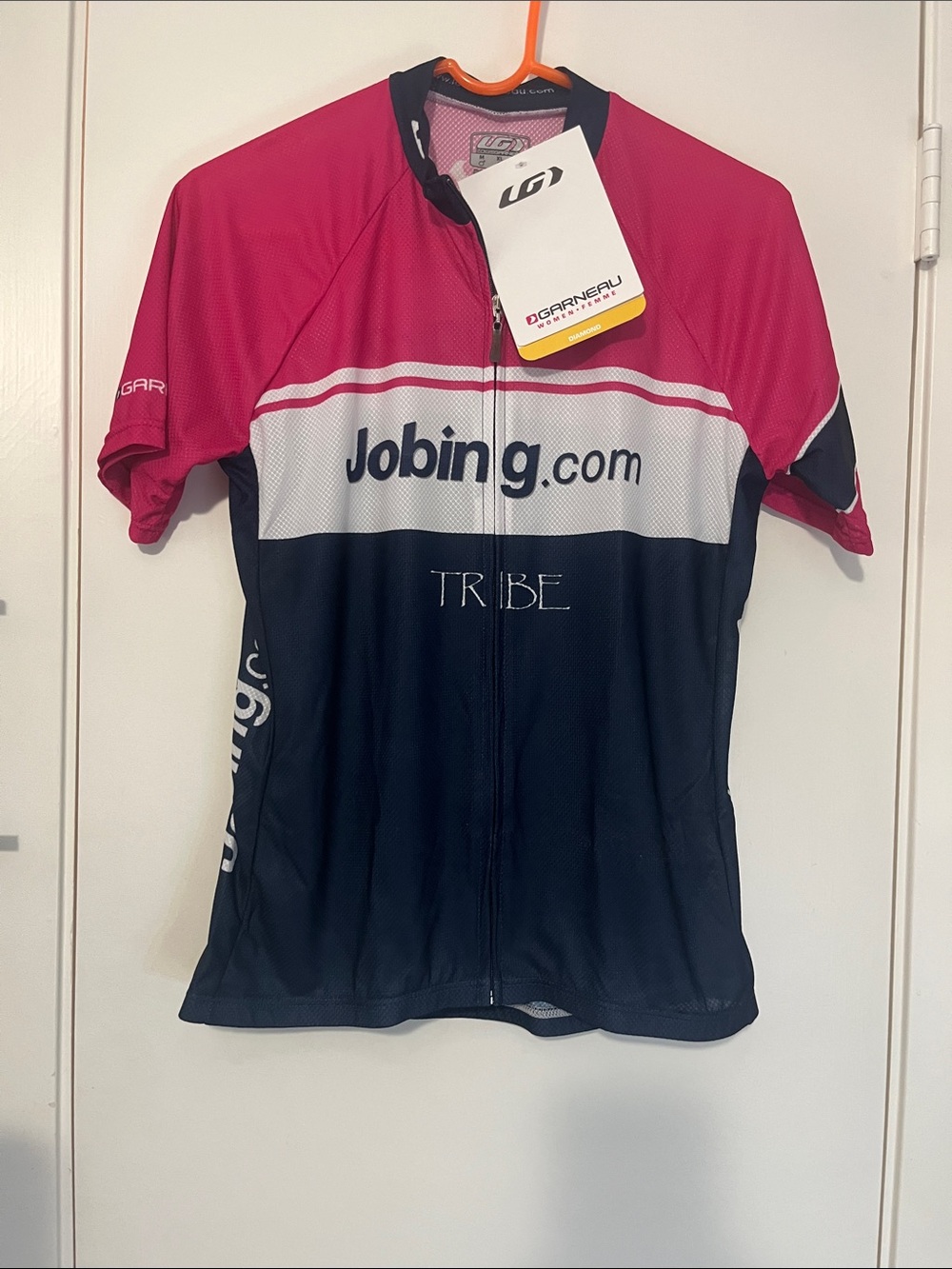 Women's Pink & Navy Cycling Jersey - Jobing.com TRIBE